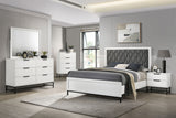 Sonora White 6-Drawer Dresser With Mirror