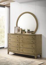 Granada Natural Pine 8-Drawer Dresser And Mirror