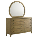 Granada Natural Pine 8-Drawer Dresser And Mirror