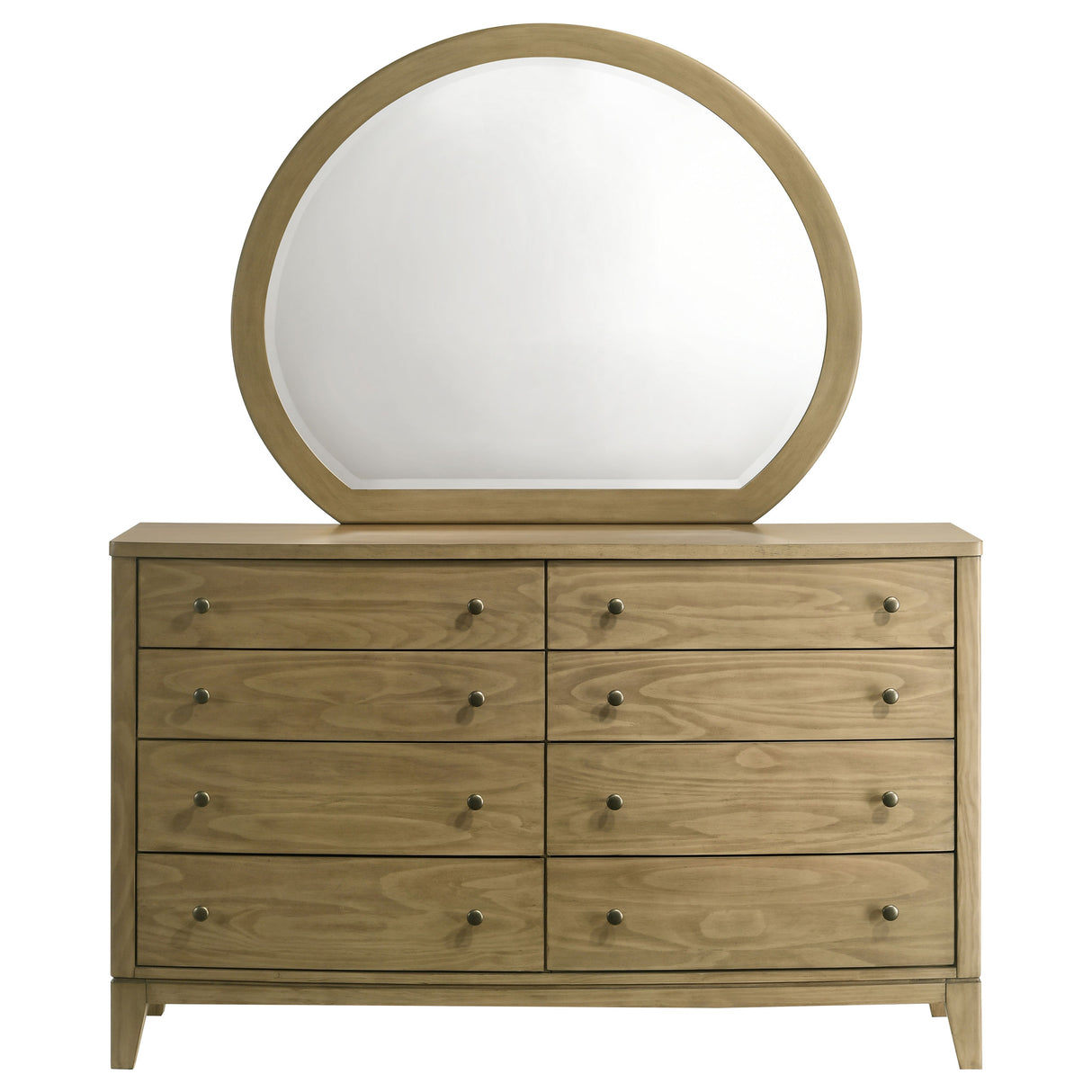 Granada Natural Pine 8-Drawer Dresser And Mirror