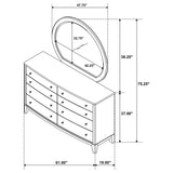 Granada Natural Pine 8-Drawer Dresser And Mirror