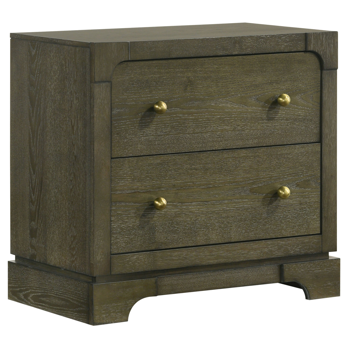 Gran Park 2-drawer Nightstand Bedside Table Dark Cocoa