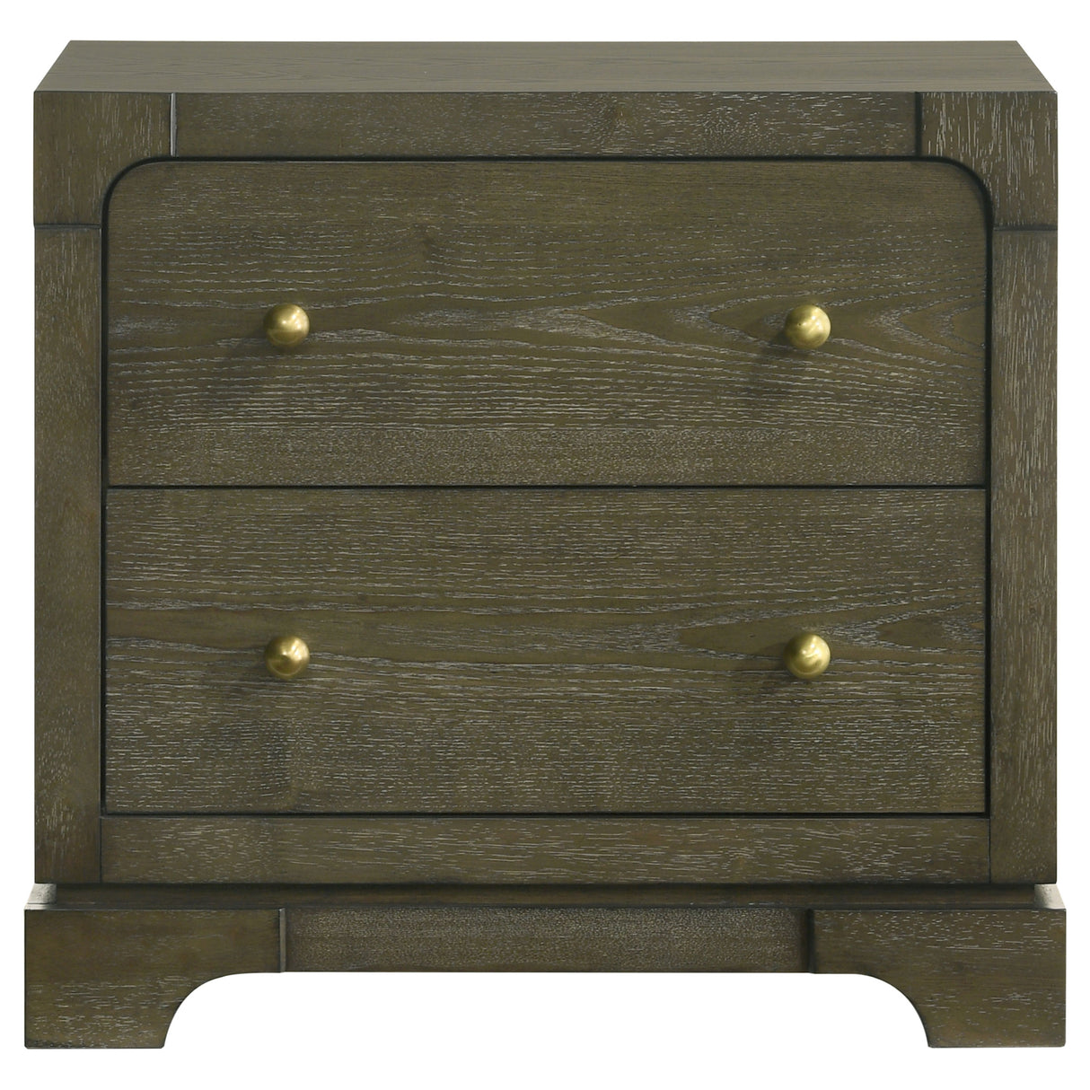 Gran Park 2-drawer Nightstand Bedside Table Dark Cocoa