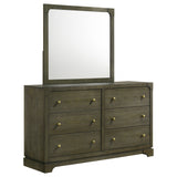 Gran Park Dark Cocoa 6-Drawer Dresser And Mirror