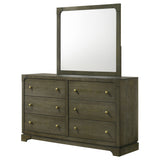 Gran Park Dark Cocoa 6-Drawer Dresser And Mirror