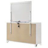 Marmore White 9-Drawer Dresser And Led Mirror