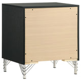 Lucia 2-drawer Nightstand Bedside Table Black