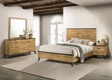 Kaywood Weathered Brown / Natural Pine 4-Piece Queen Bedroom Set