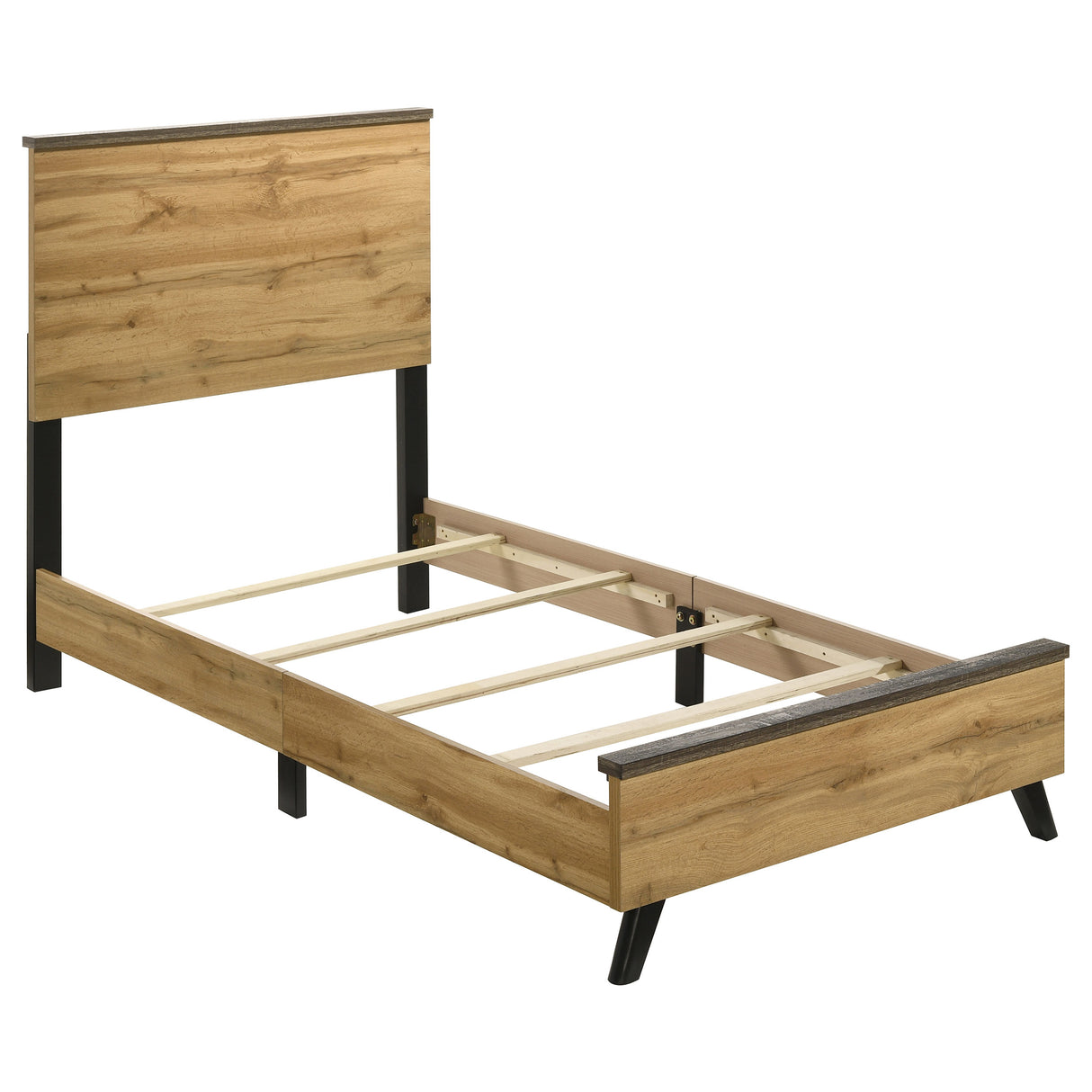 Kaywood Weathered Brown / Natural Pine 4-Piece Twin Bedroom Set