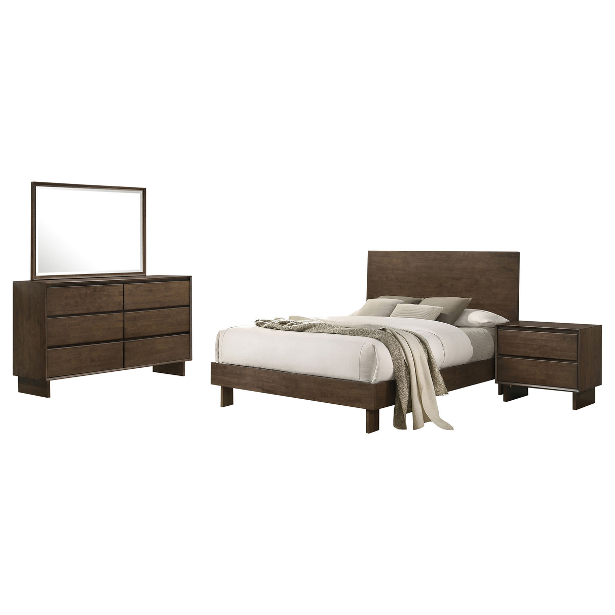 Glenwood Warm Brown 4-Piece Queen Bedroom Set