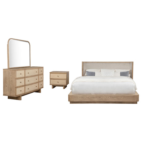 Kailani Beige Oak 4-Piece Queen Bedroom Set