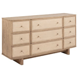 Kailani Beige Oak 9-Drawer Dresser Cabinet