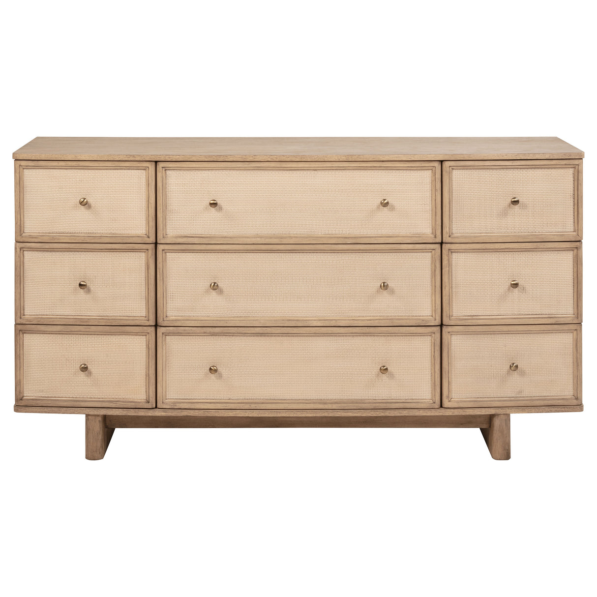 Kailani Beige Oak 9-Drawer Dresser Cabinet