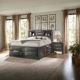 Ireland Gray Oak Finish Full Bed