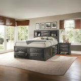 Ireland Gray Oak Finish Full Bed