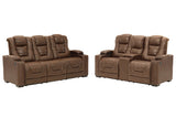 Owner's Box Power Reclining Sofa and Loveseat