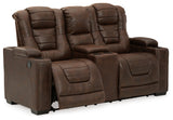 Owner's Box Power Reclining Loveseat and Power Recliner