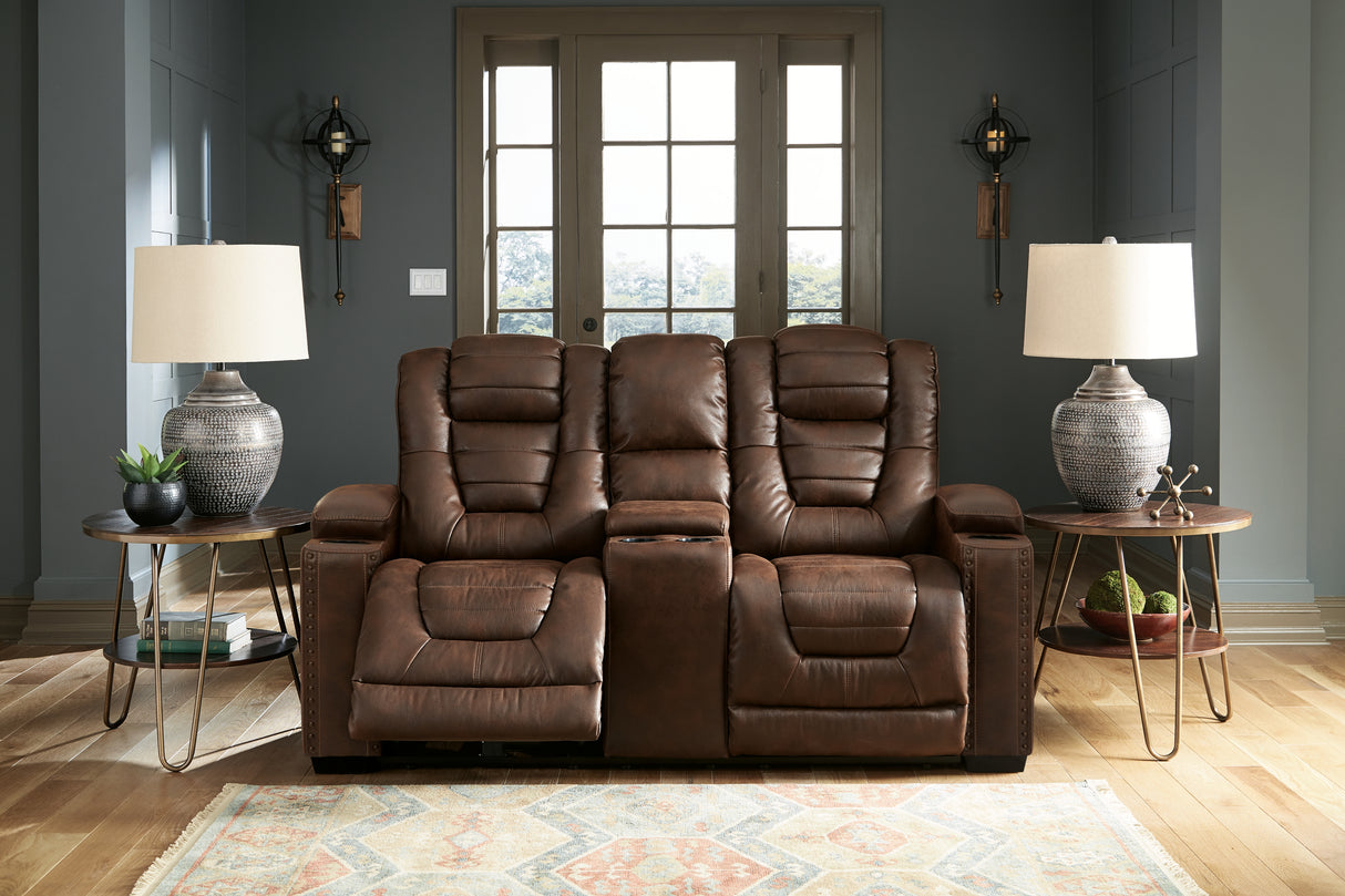 Owner's Box Power Reclining Loveseat and Power Recliner