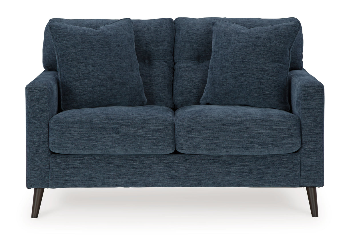 Bixler Navy Loveseat