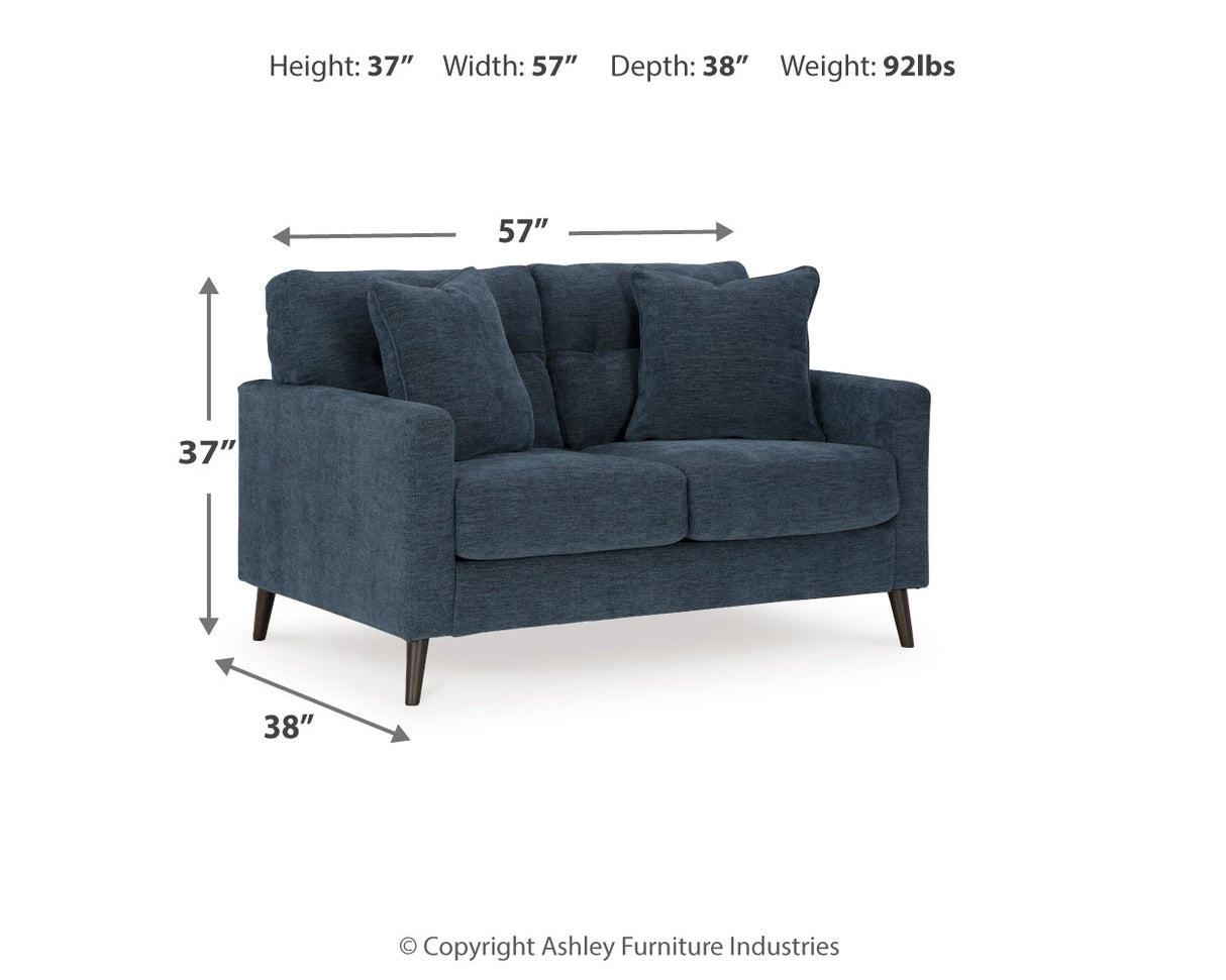 Bixler Navy Loveseat