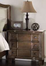 Baudouin Weathered Oak Upholstered Panel Bedroom Set