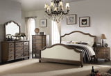 Baudouin Weathered Oak Upholstered Panel Bedroom Set