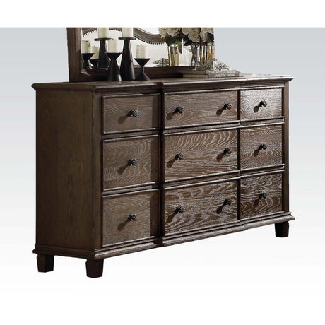 Baudouin Weathered Oak Finish Dresser