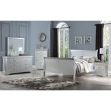 Louis Platinum Finish Philippe Iii Full Bed