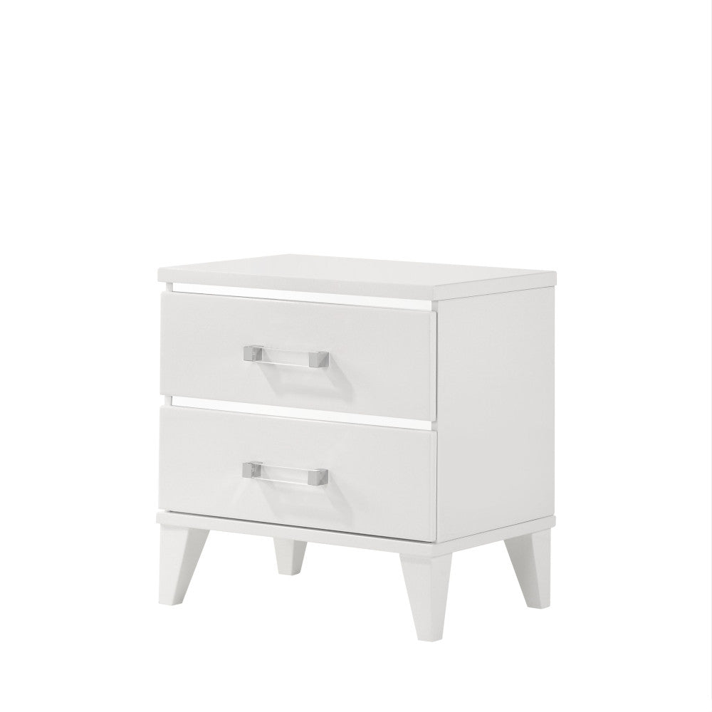 Chelsie White Finish Nightstand