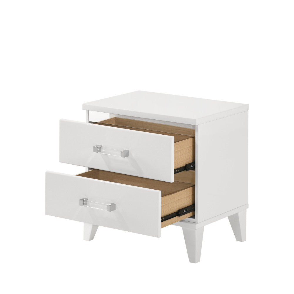 Chelsie White Finish Nightstand