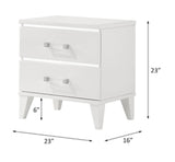 Chelsie White Finish Nightstand