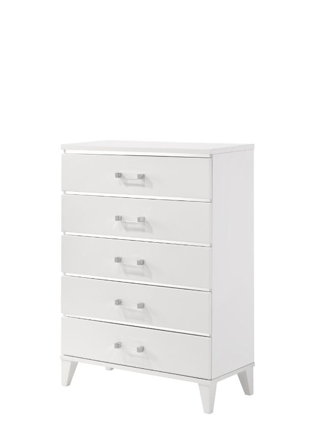 Chelsie White Finish Chest