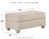 Traemore Linen Ottoman