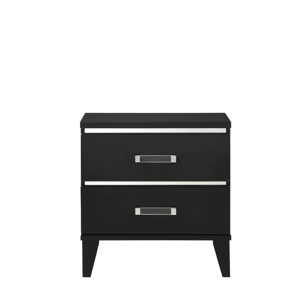 Chelsie Black Finish Nightstand