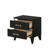 Chelsie Black Finish Nightstand