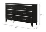 Chelsie Black Finish Dresser