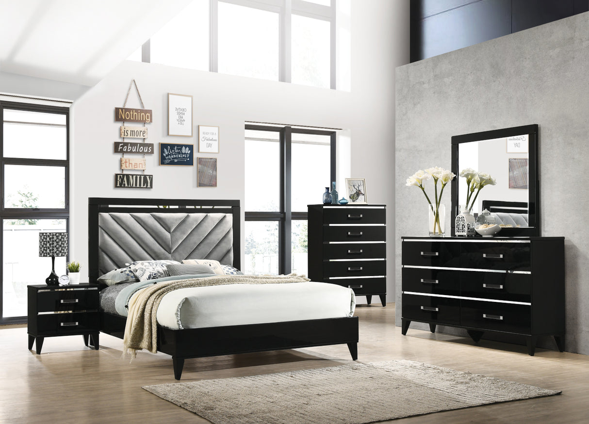 Chelsie Black Finish Dresser