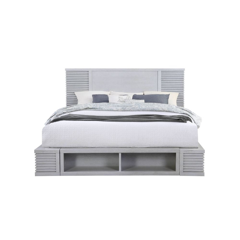 Aromas White Oak Finish Queen Bed