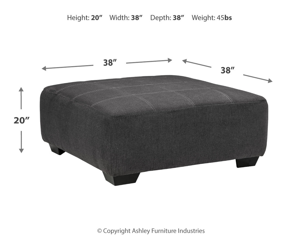 Ambee Slate Oversized Accent Ottoman