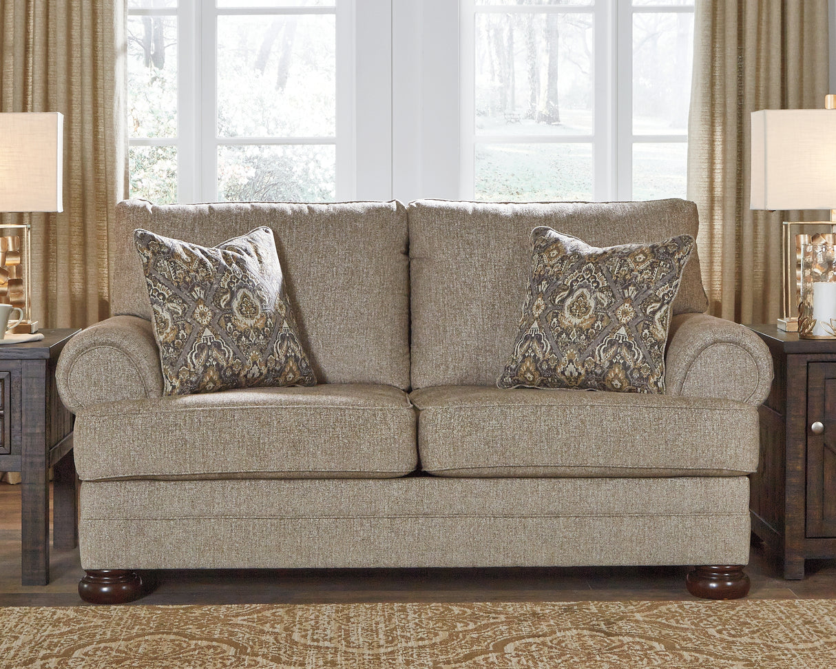 Kananwood Loveseat with Oversized Chair and Ottoman