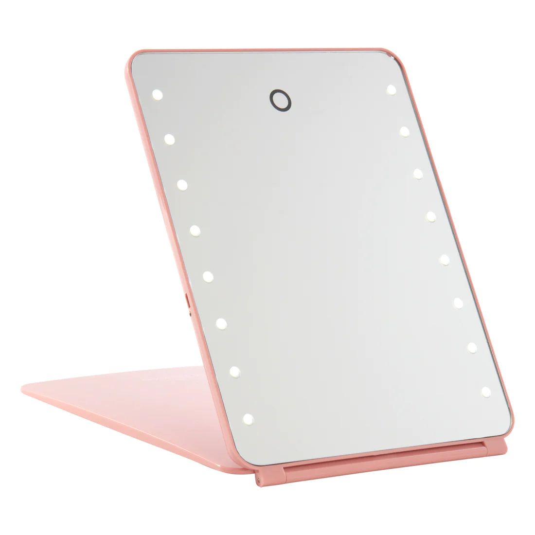 Touch Pad Rechargeable LED Makeup Mirror with Flip Cover