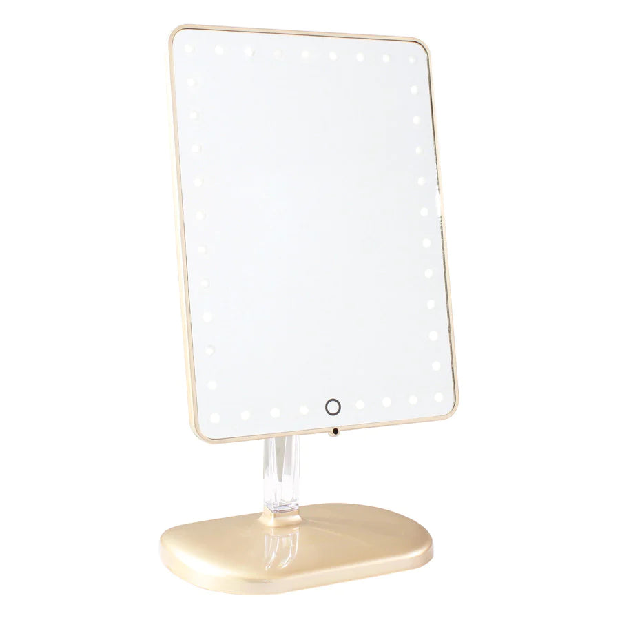 Touch Pro LED Makeup Mirror with Bluetooth Audio+Speakerphone & USB Charger