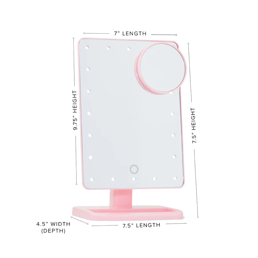 Touch XL Dimmable LED Makeup Mirror with Suction 5X