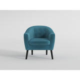 Quill Blue Velvet Accent Chair