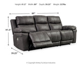 Erlangen Midnight Power Reclining Sofa