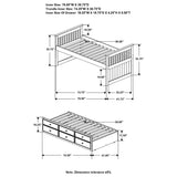 Rochford Black 3-Drawer Twin Bed With Captains Trundle