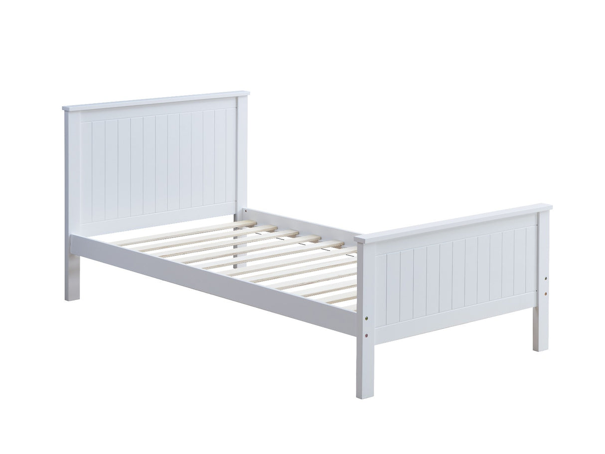 Bungalow White Finish Twin Bed