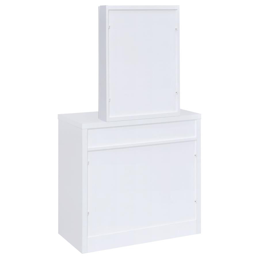 Harvey 2-Piece Vanity Set With Lift-Top Stool White