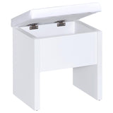 Harvey 2-Piece Vanity Set With Lift-Top Stool White