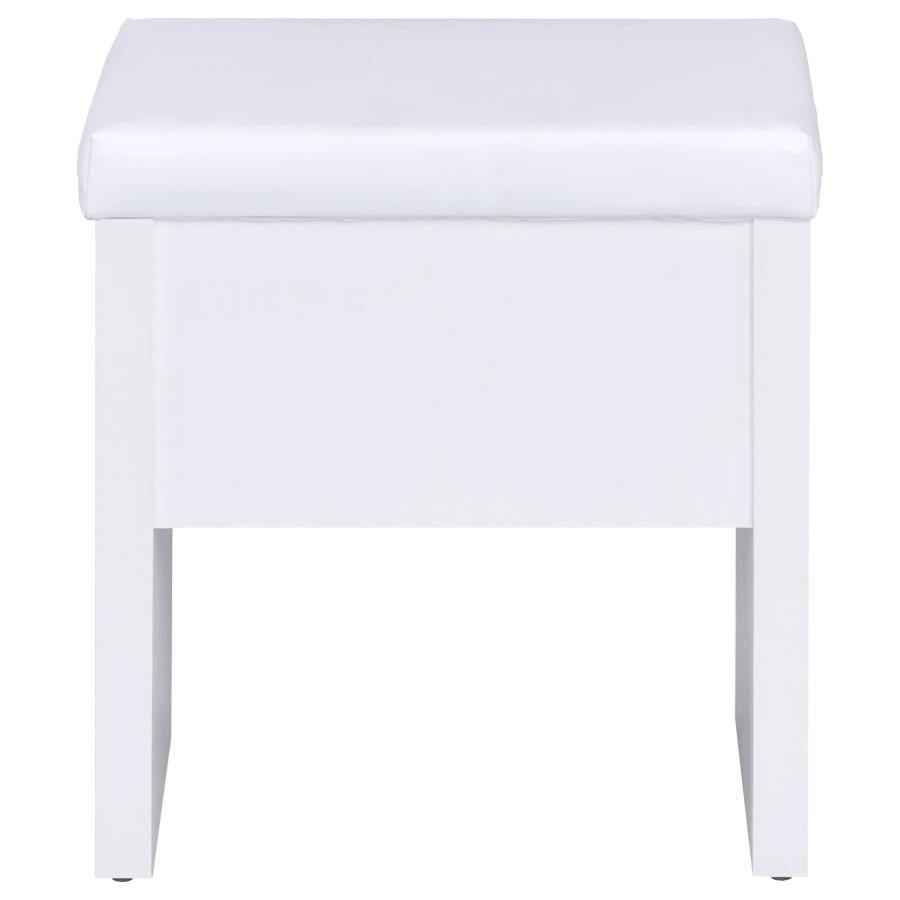 Harvey 2-Piece Vanity Set With Lift-Top Stool White